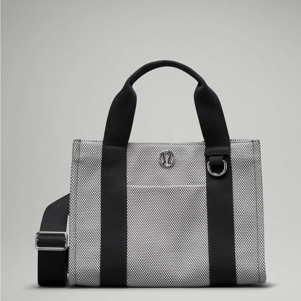 Lululemon Two-Tone Canvas Mini Tote Bag, Anchor/Light Ivory/Black